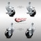 Service Caster 3 Inch SS Hard Rubber Wheel Swivel 1/2 Inch Threaded Stem Caster Brakes SCC, 2PK SCC-SSTS20S314-HRS-121315-2-TLB-2 - alternate 1